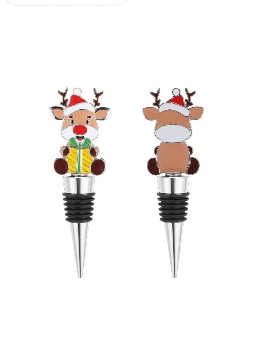 NIB Healify Christmas Wine Stopper Set, Reusable Sew & Mew Consulting Germany